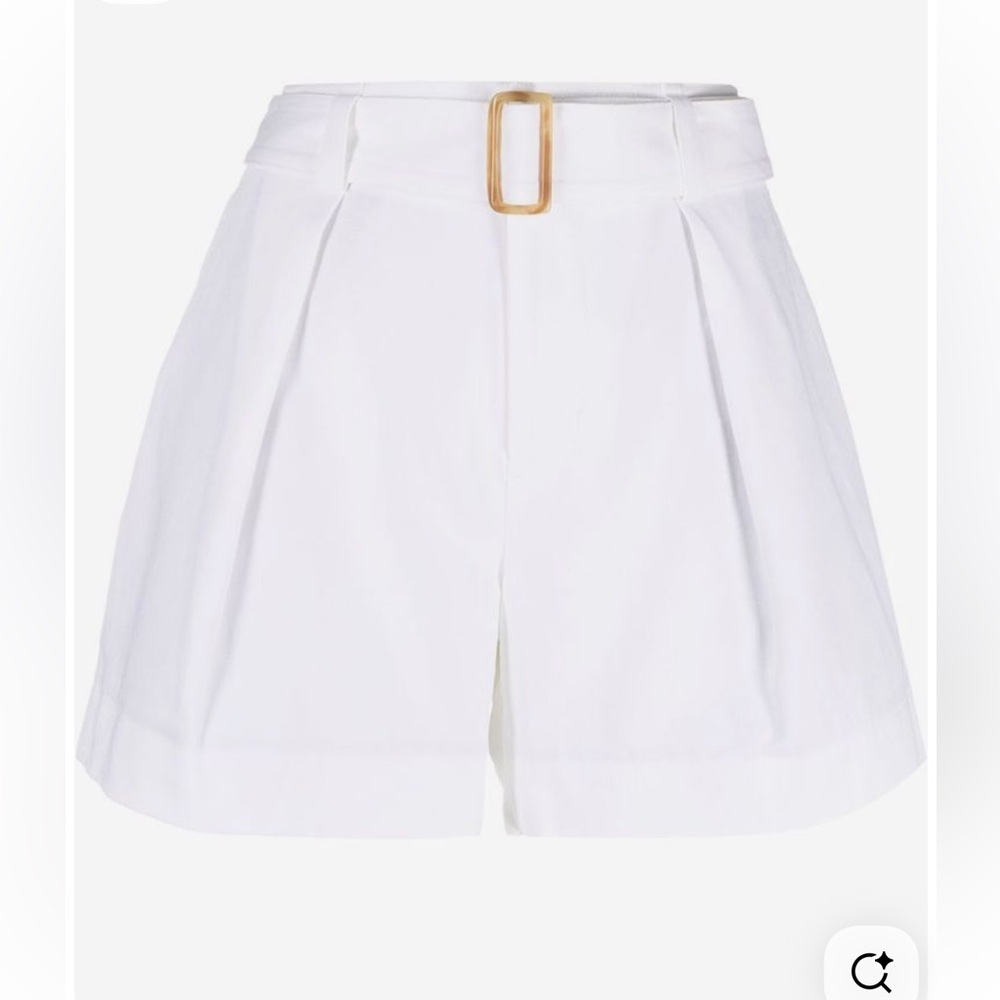 Vince Belted Flared White Shorts